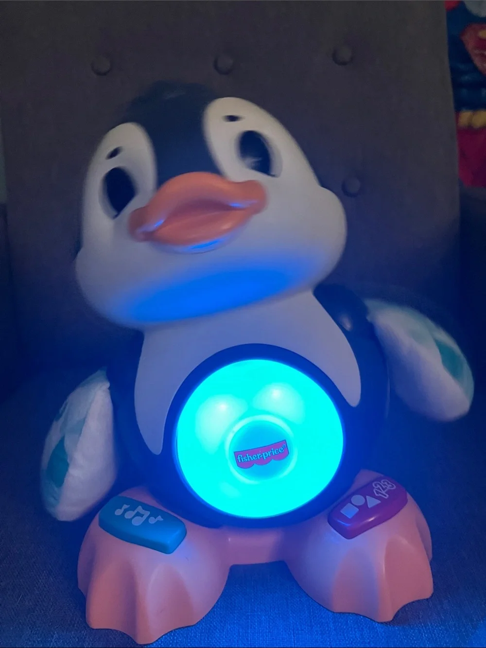 Fisher-Price Blue, White & Orange Light-Up Penguin Learning Toy
